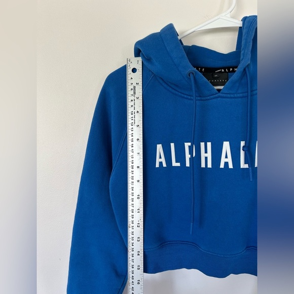 Alphalete Blue Cropped Womens Hoodie Sweatshirt Size XS - Picture 4 of 7